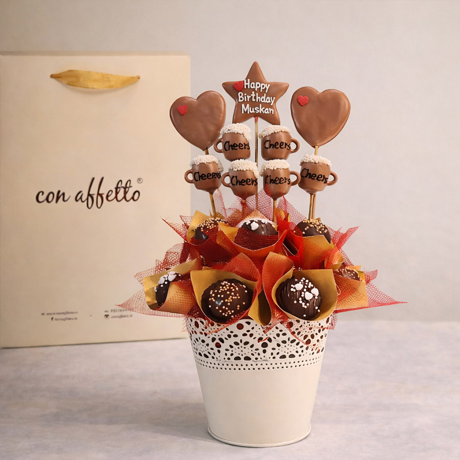 Cake Pop Bouquet - Birthday Cake Pops